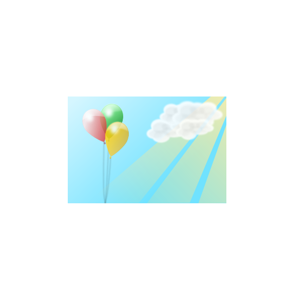 SVG Three colored balloons