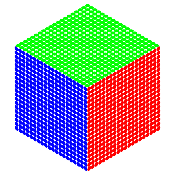 SVG Three-colored cube