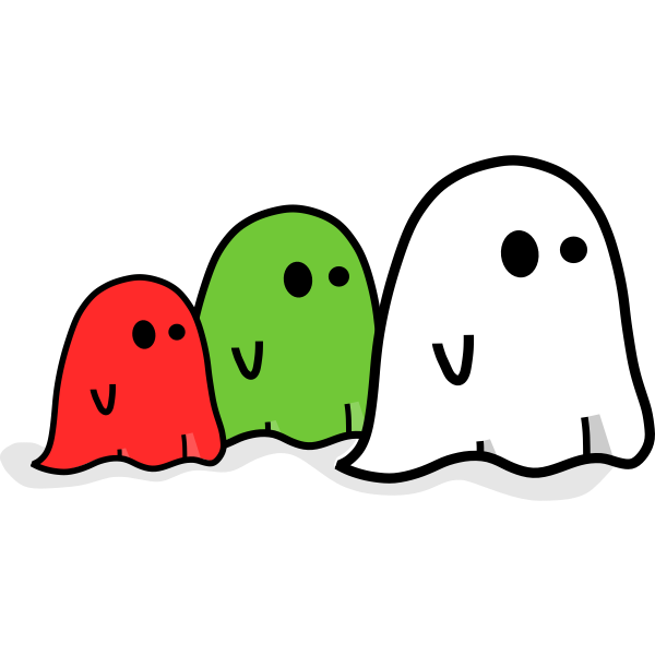 SVG Three colored ghost