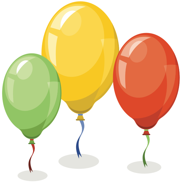 SVG Three colorful balloons