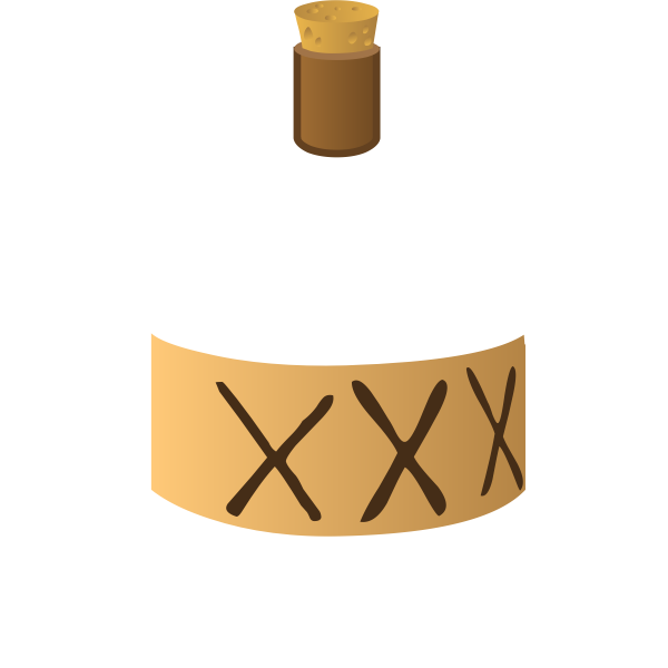 SVG Three crosses labelled bottle vector image