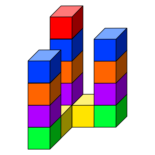 SVG Three cube towers