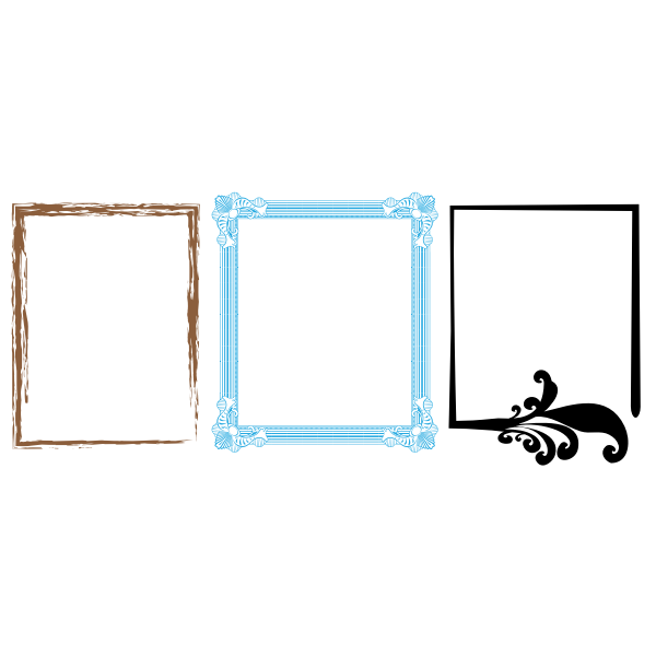 SVG Three different frames