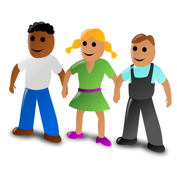 SVG Three different people animation