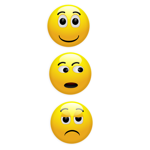 SVG Three different smiles