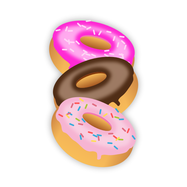 SVG Three donuts