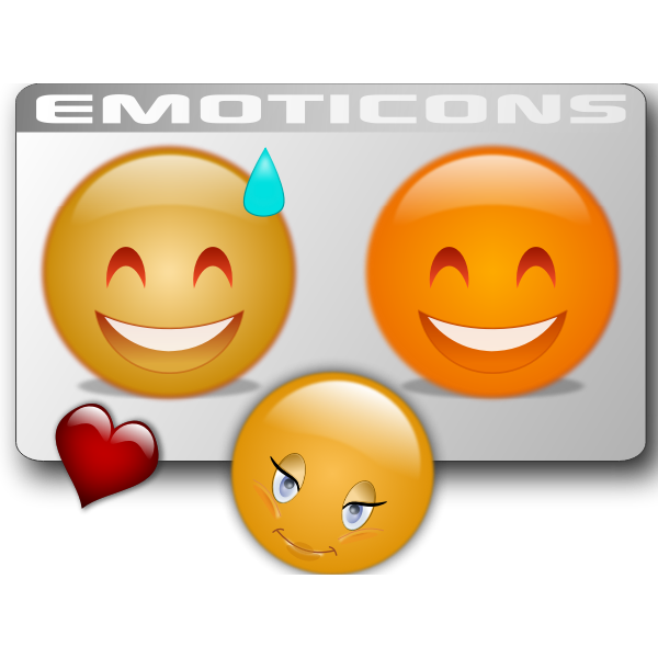 SVG Three emoticons