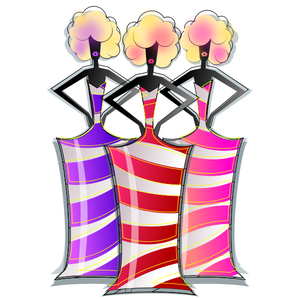 SVG Three fashionable black ladies