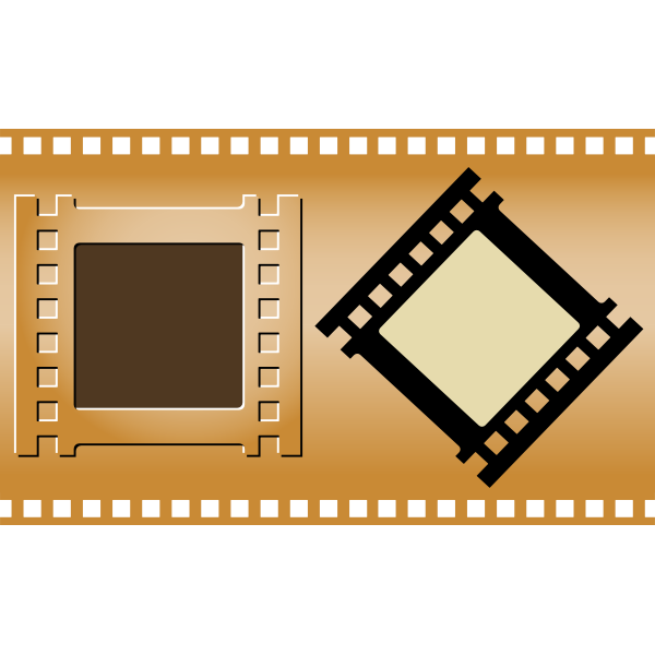 SVG Three film strips vector image
