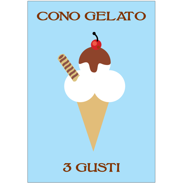 SVG Three-flavoured ice cream