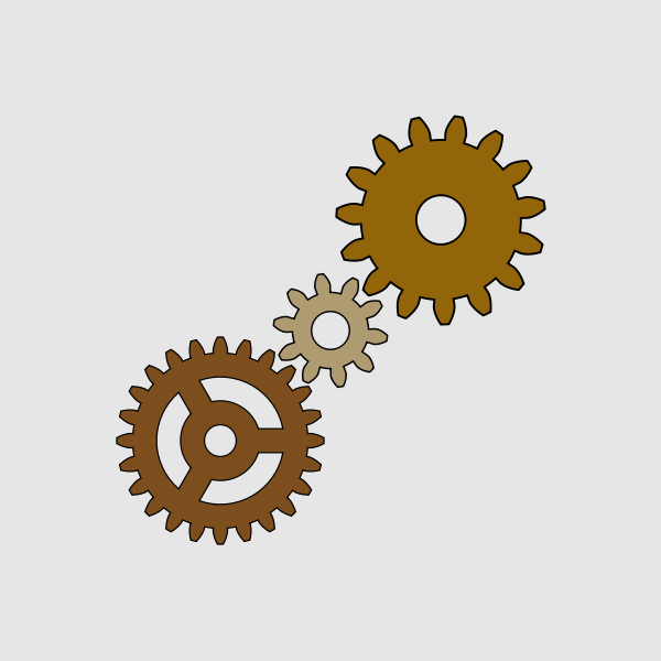SVG Three gears