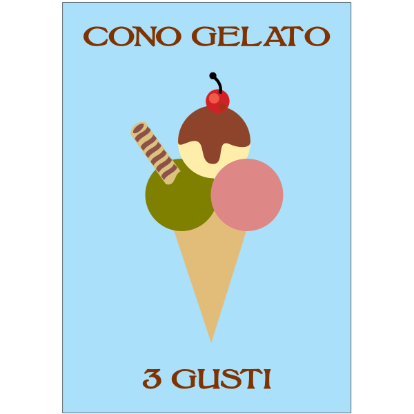 SVG Three ice-cream flavors