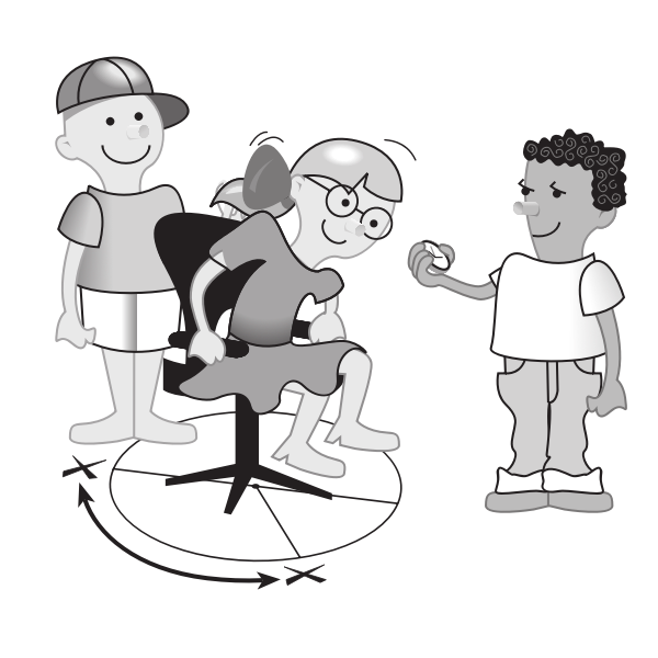 SVG Three kids playing on chair vector image
