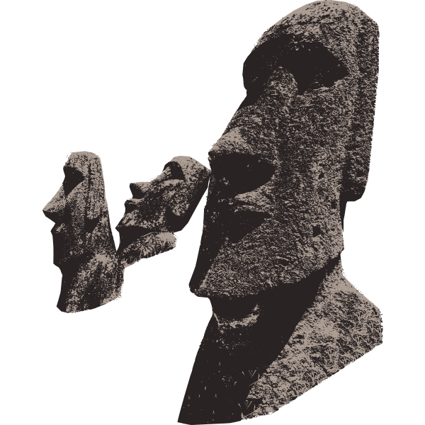 SVG Three moai