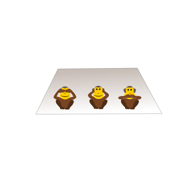 SVG Three monkeys image