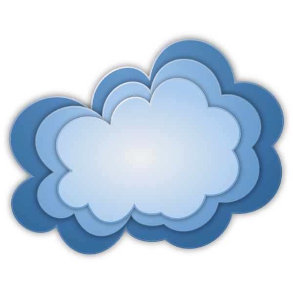 SVG Three nternet clouds vector illustration