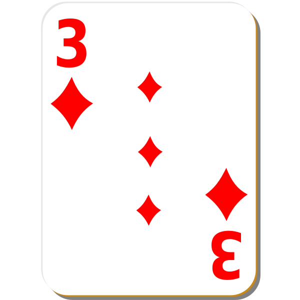 SVG Three of diamonds vector drawing