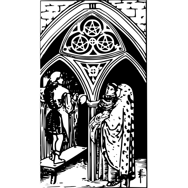 SVG Three of pentacles