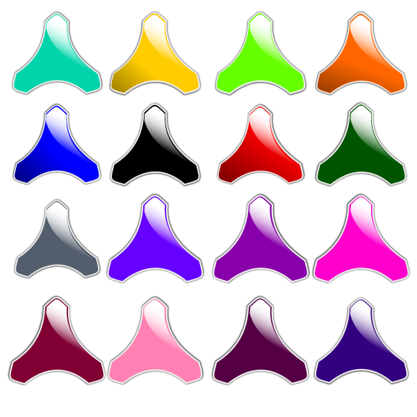 SVG Three pin buttons selection vector clip art