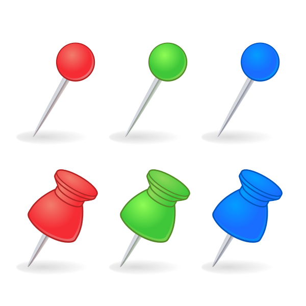 SVG Three pins and vector image