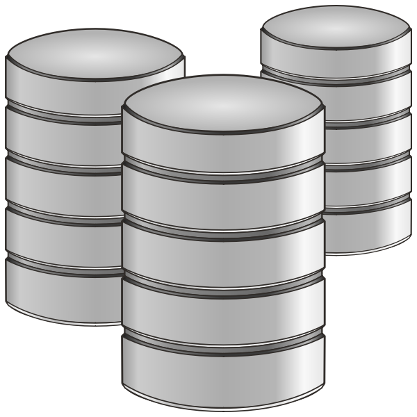 SVG Three point database vector icon