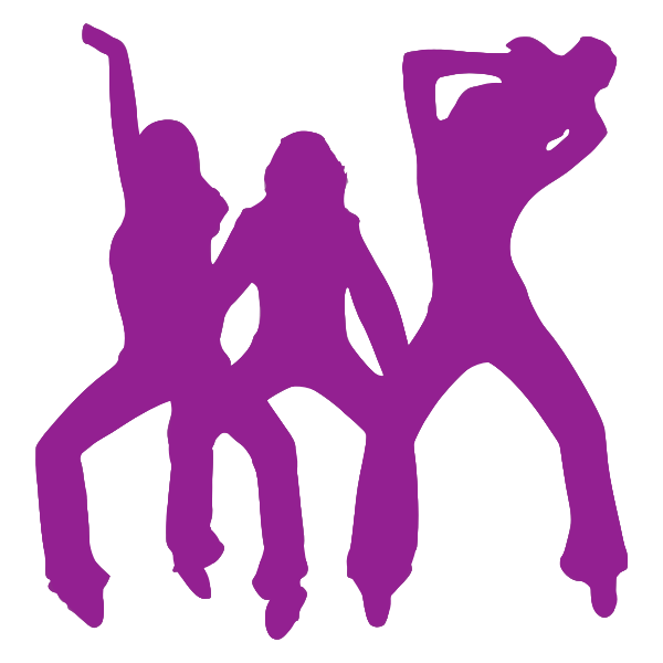 SVG Three purple dancers