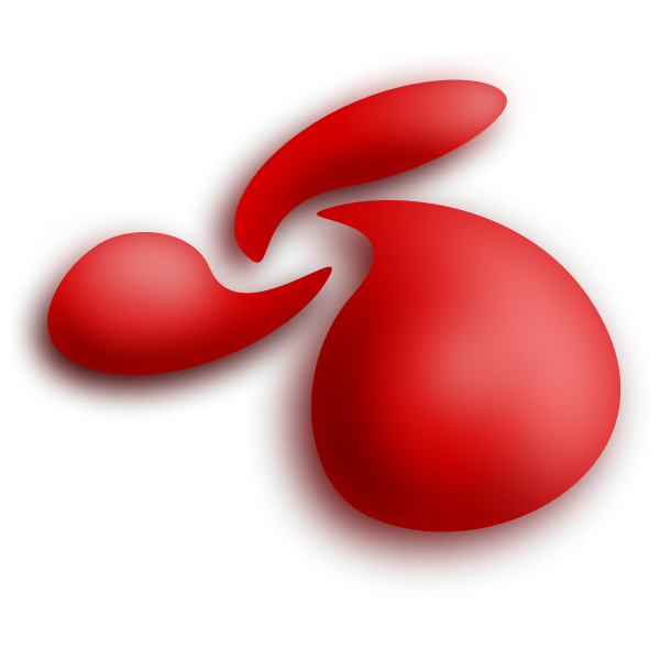 SVG Three Red Drops Swirl