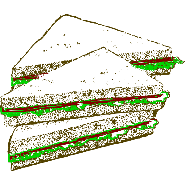 SVG Three sandwiches with lettuce