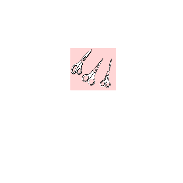 SVG Three sets of scissors vector clip art