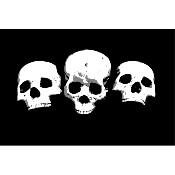 SVG Three skulls