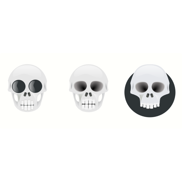 SVG Three skulls illustration