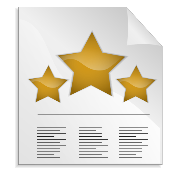 SVG Three stars letter vector image