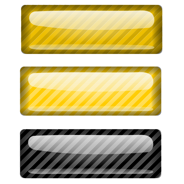 SVG Three stripped black and yellow rectangles vector image