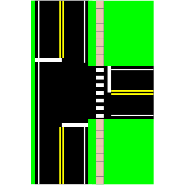SVG Three Way Intersection