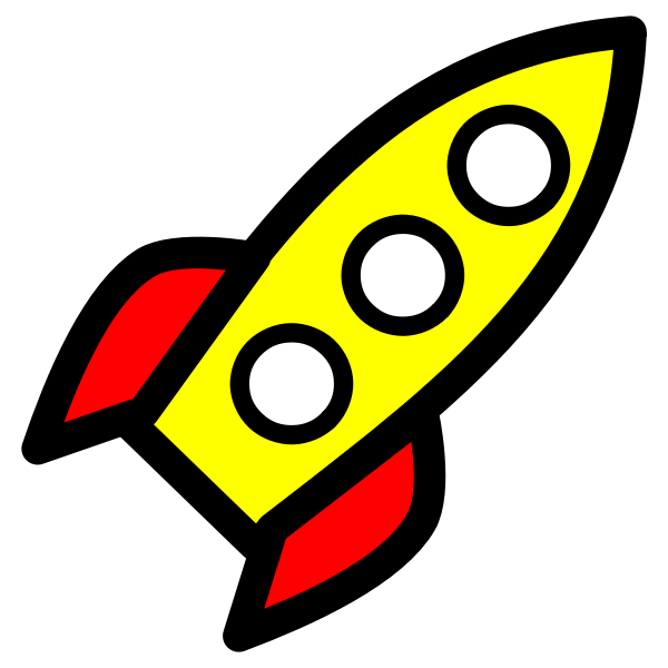 SVG Three-window rocket