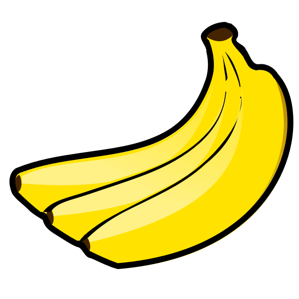 SVG Three yellow bananas