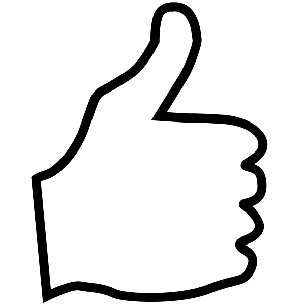 SVG Thumb up symbol with right hand