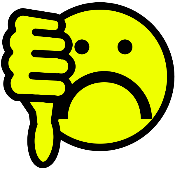 SVG Thumbs down smiley vector image