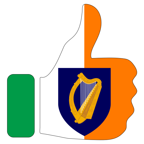 SVG Thumbs up and Irish coat of arms