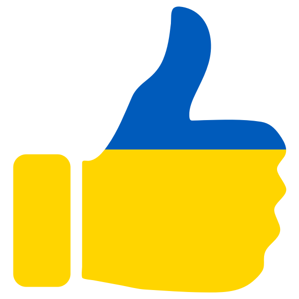 SVG Thumbs up and Ukrainian symbol