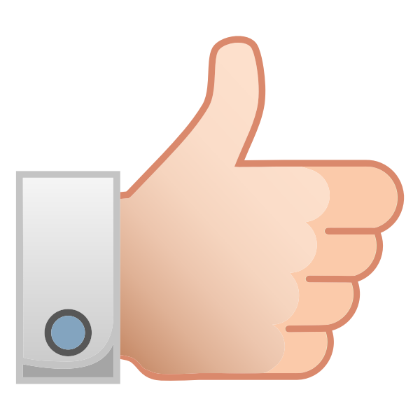 SVG Thumbs up vector image