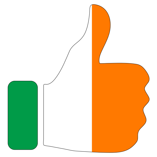 SVG Thumbs up with Irish stroke