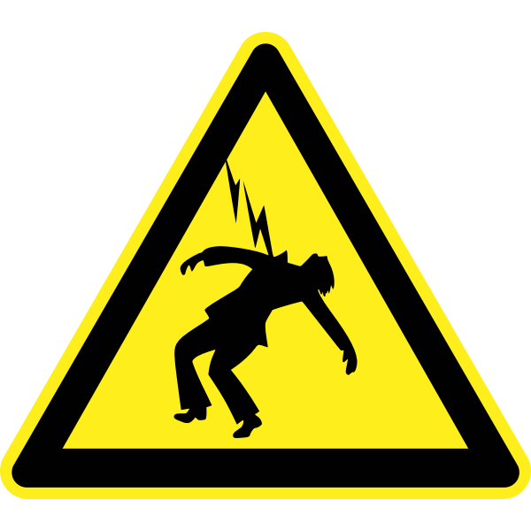 SVG Thunder hazard warning sign vector image