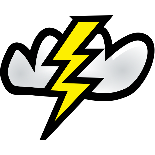 SVG Thunder weather vector icon