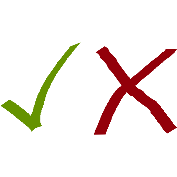 SVG Tick and cross