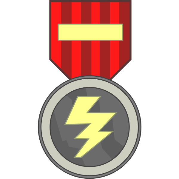 SVG Tie shaped medal vector image