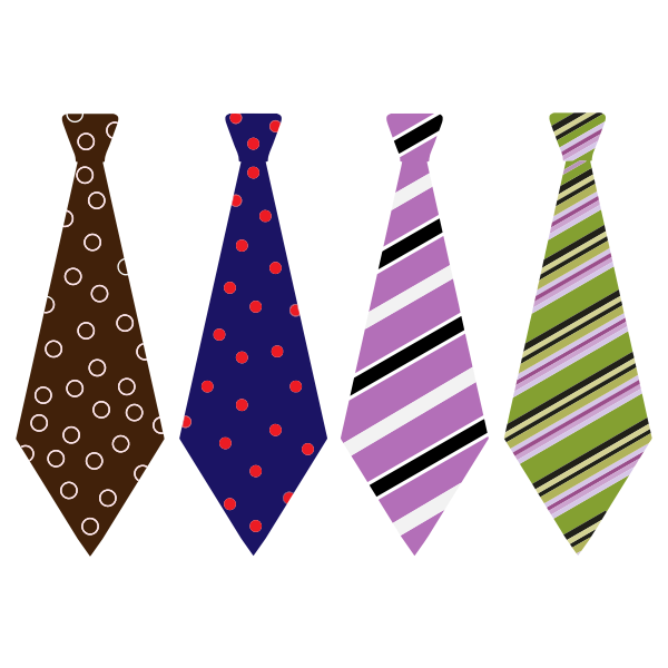 SVG Ties with pattern