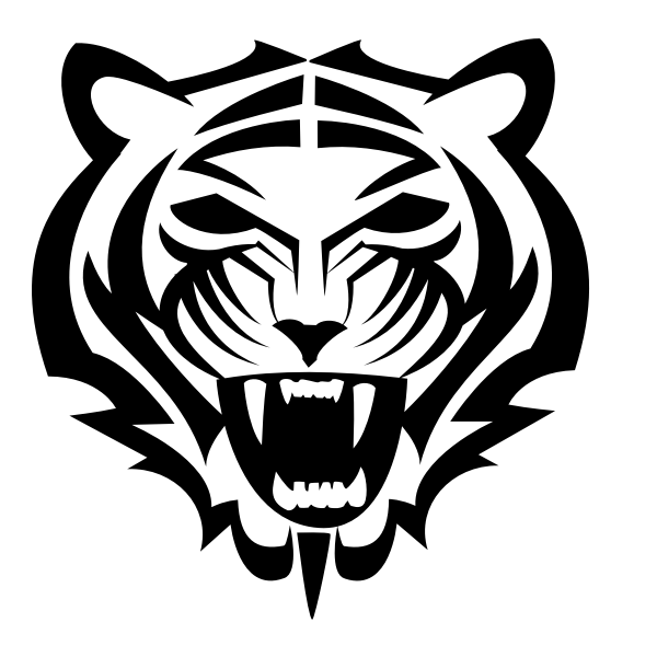 SVG Tiger head silhouette