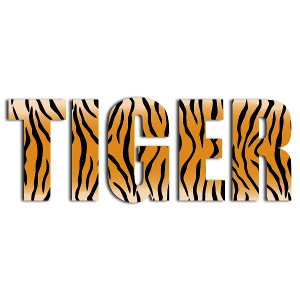 SVG Tiger Typography