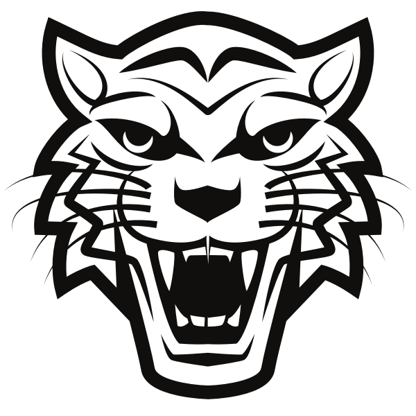 SVG Tiger039s head silhouette